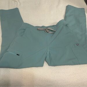 Figs scrub pants in light blue , size small